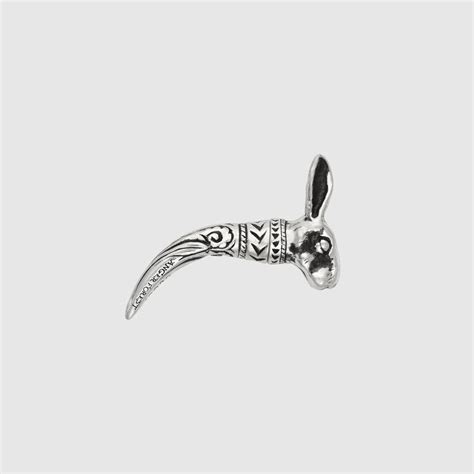 Gucci Anger Forest Sterling Silver Rabbit Single Cuff Earring